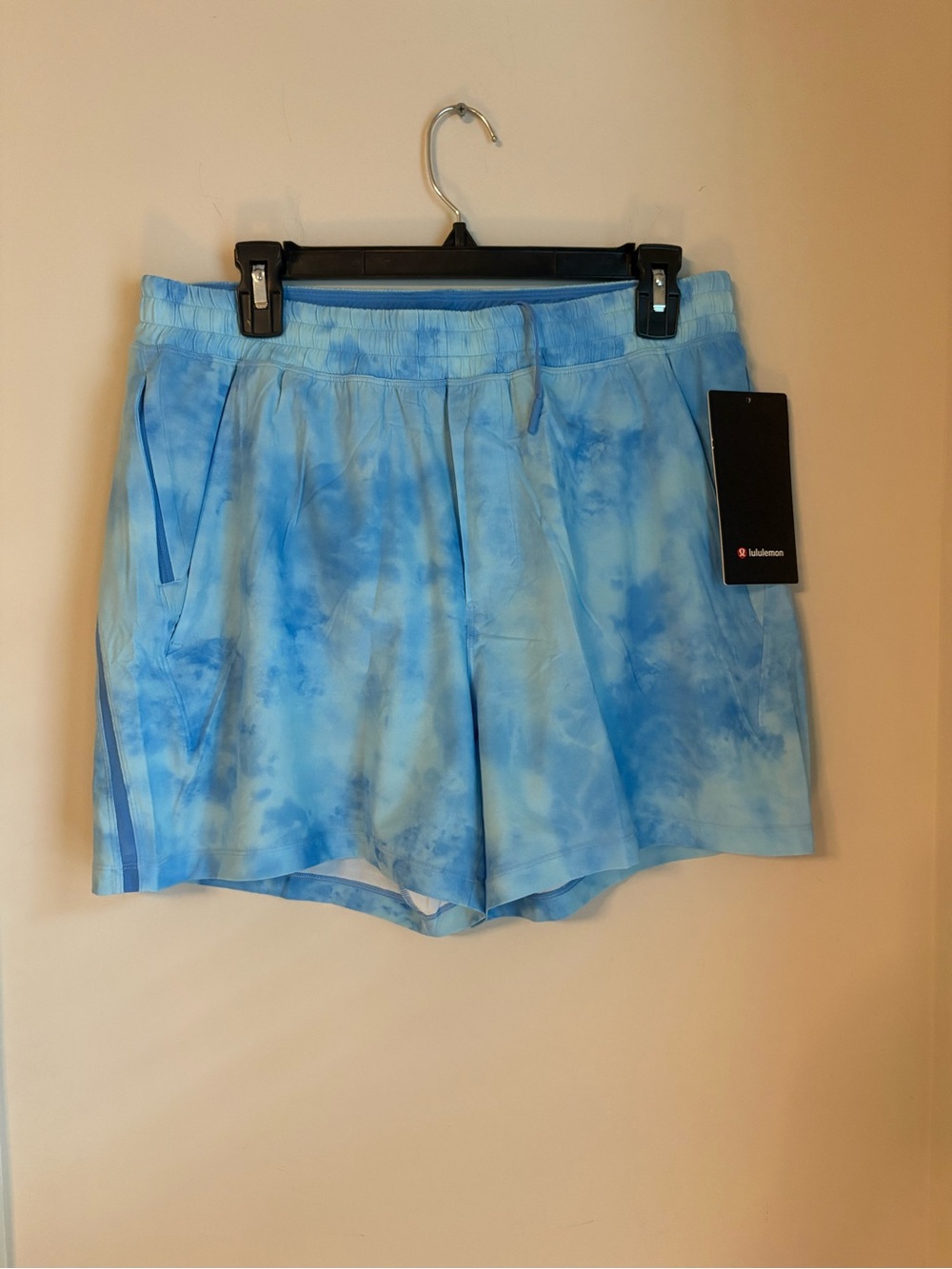 lululemon athletica Light Blue Tie-Dye Men's Athletic Shorts